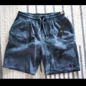 Heritage Surf Skate Beach Mens Sweat Shorts Tie Dye Navy Blue Large NWT
